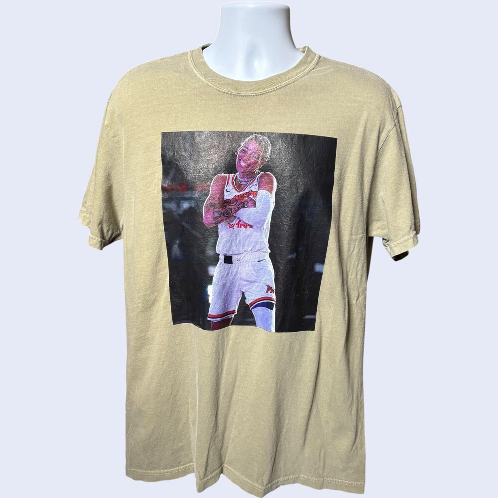 Comfort Colors L WNBA Natasha Cloud Phoenix Mercury Graphic Tee Olive
